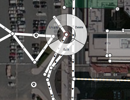 Das Kreismenü hat die wichtigsten Funktionen.